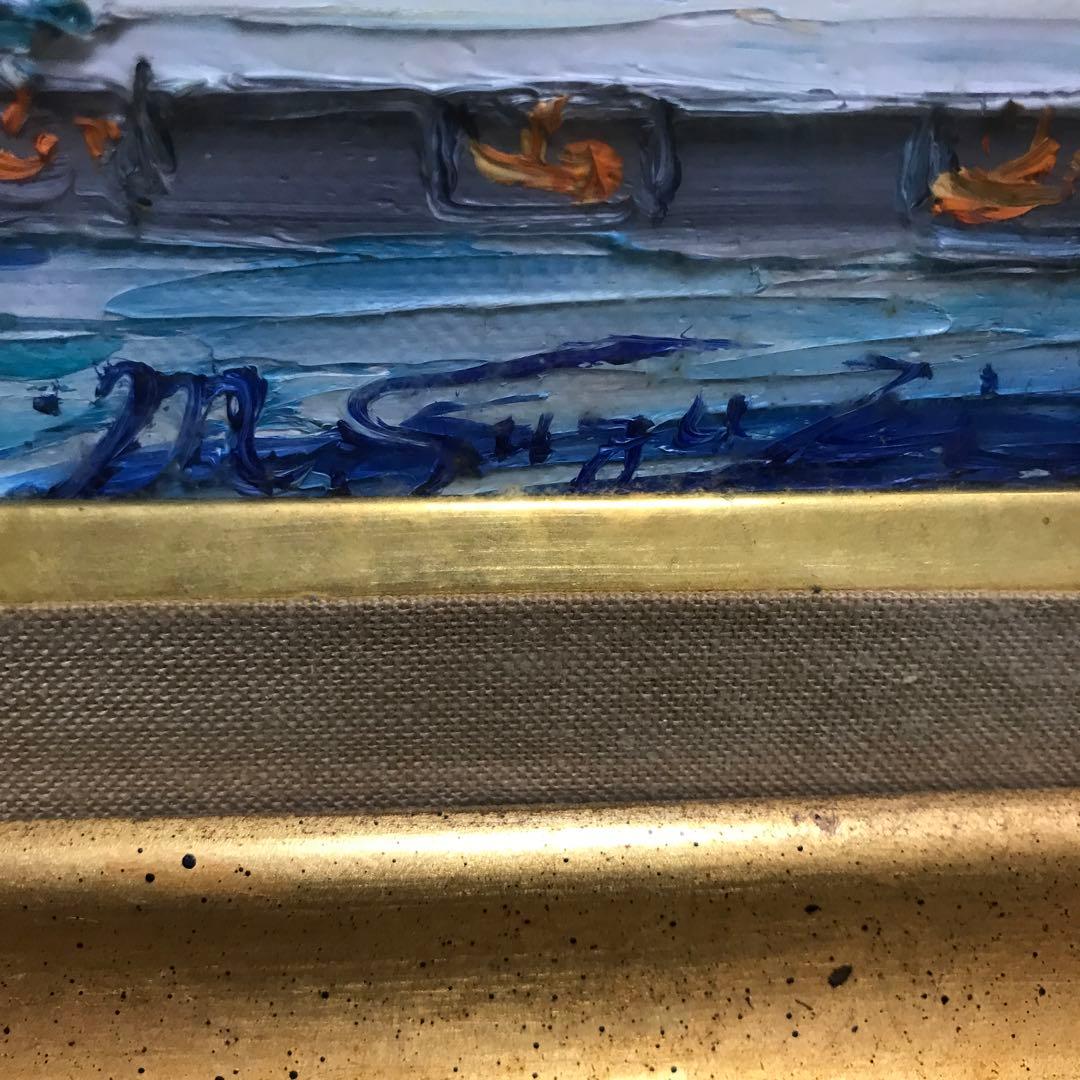 鈴木マサハル　ヴェネツィア風景の油彩額縁