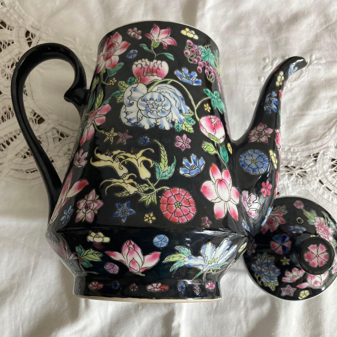 中国景徳鎮　09 コーヒーセット　シュガーポット&ミルクピッチャー付き