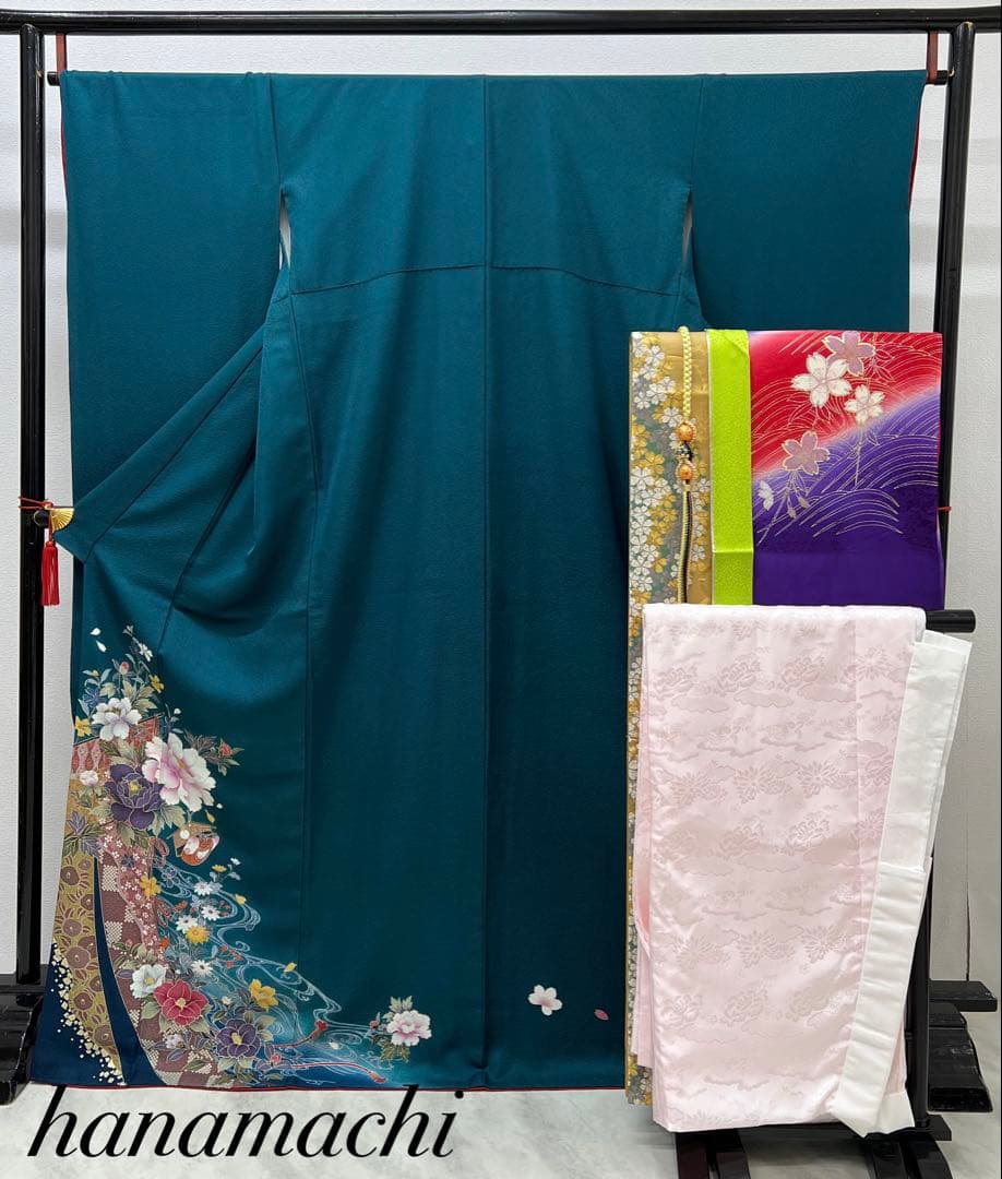 振り袖　フルセット　長襦袢付　成人式　お買い得　 金彩加工　690