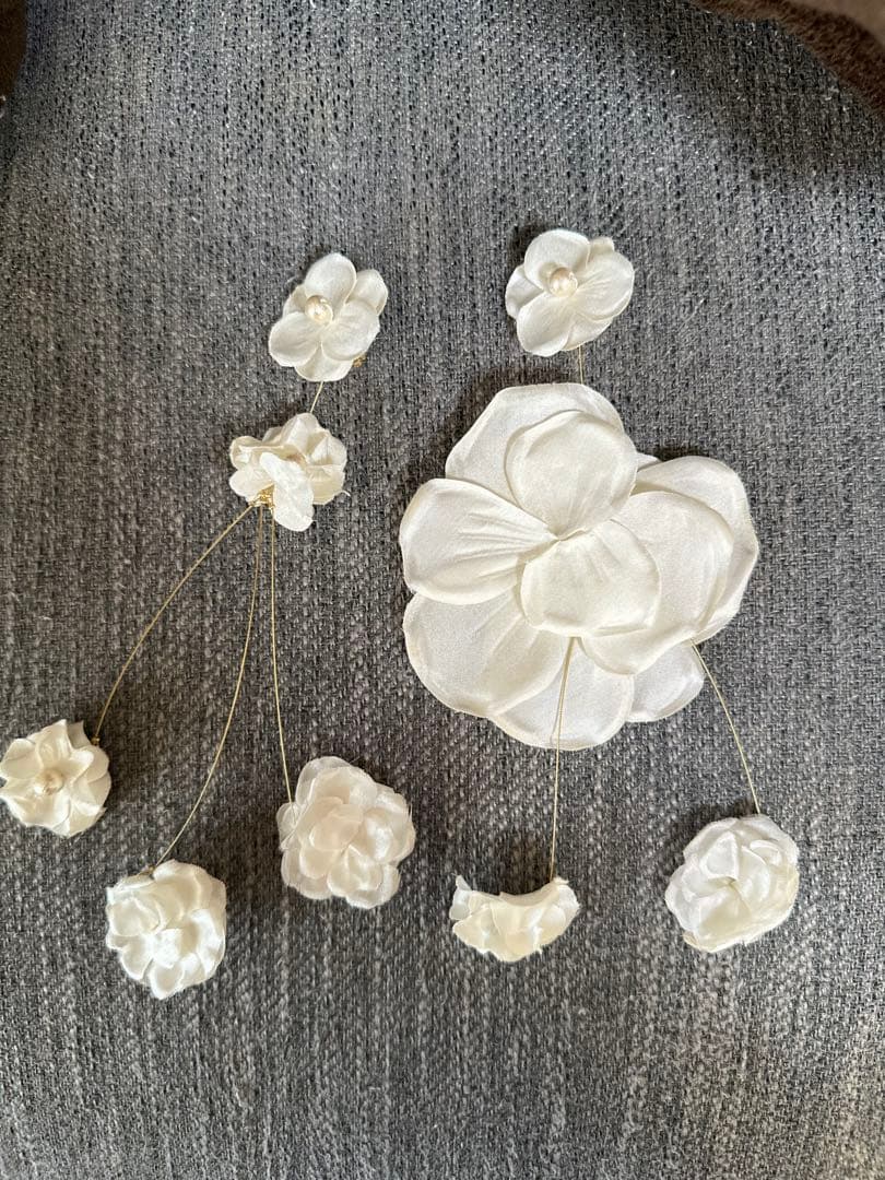 オルガブランカorgablanca ホワイト花モチーフアクセサリー