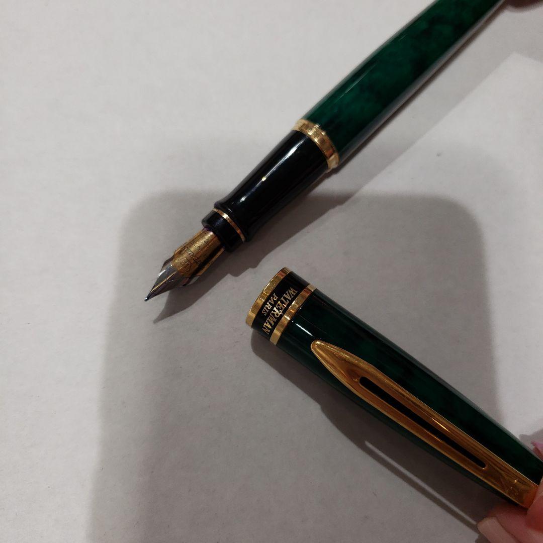 ウオーターマン　万年筆　グリーン