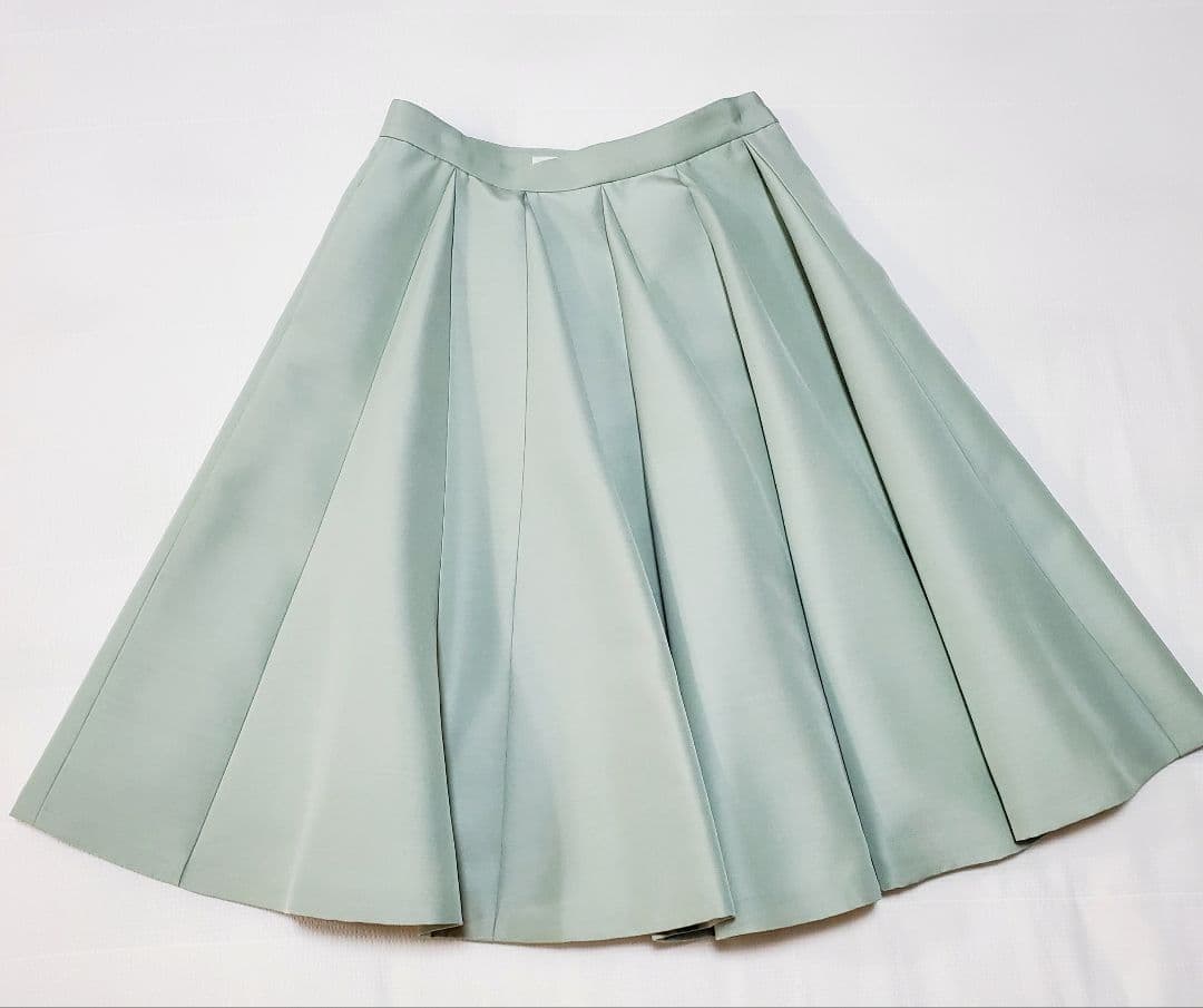 FOXEYフォクシーシルクタックプリーツフレアスカート 42