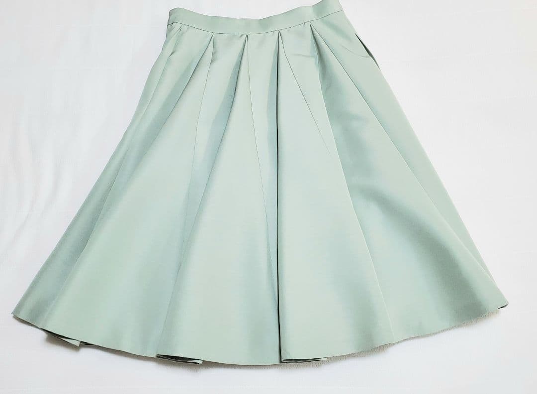 FOXEYフォクシーシルクタックプリーツフレアスカート 42