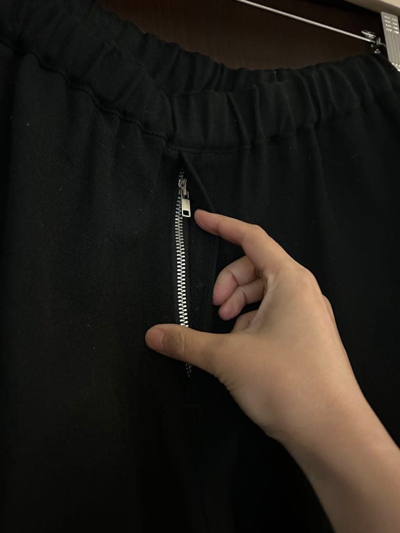 コムデギャルソン ブラック サルエルパンツ ファスナー付き