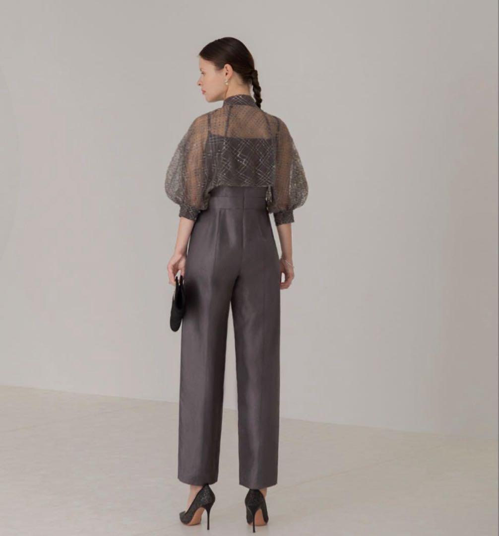 新品未使用　レジャ　ドットスパンコールリボンボレロオールインワンパンツドレス