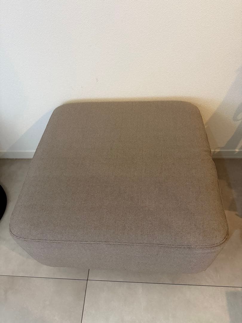 無印良品　ソファベンチ　オットマン　カバー付　グレー ファブリック