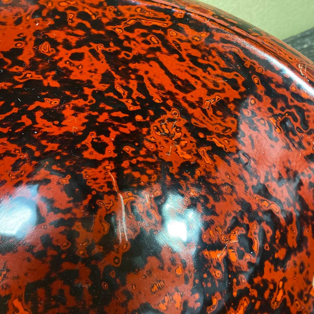 漆器製 赤黒模様 ボウルKG