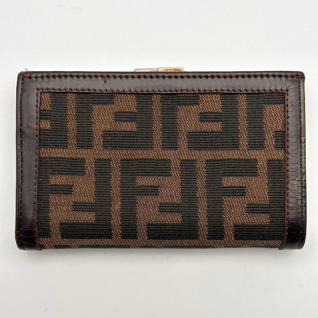 FENDI フェンディ 二つ折り財布 ズッカ柄 がま口 ヴィンテージ【希少性大】