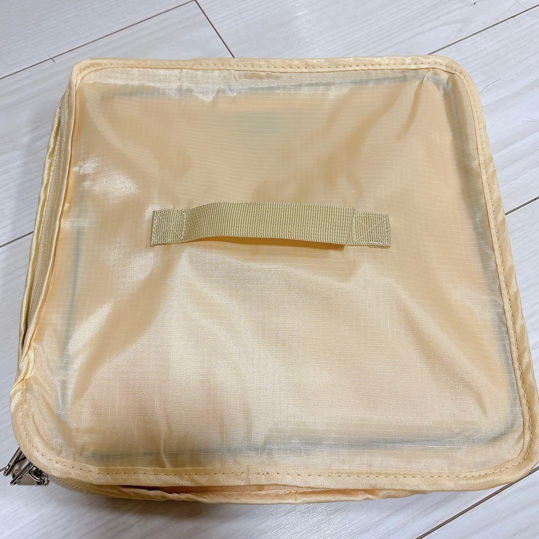 トラベルポーチ 吊り下げ 旅行 圧縮 パッキング クローゼット 収納 ベージュ