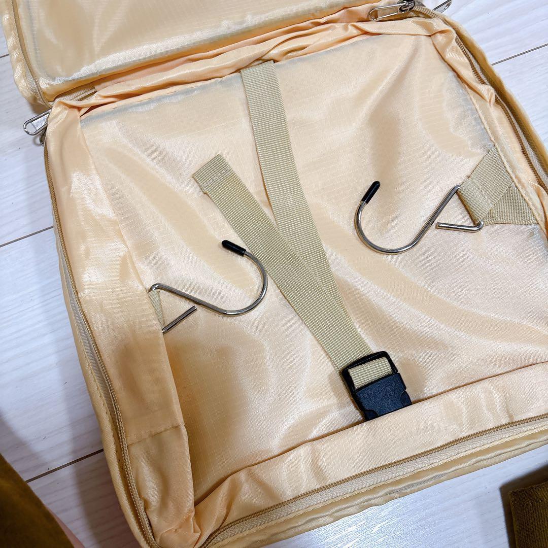 トラベルポーチ 吊り下げ 旅行 圧縮 パッキング クローゼット 収納 ベージュ