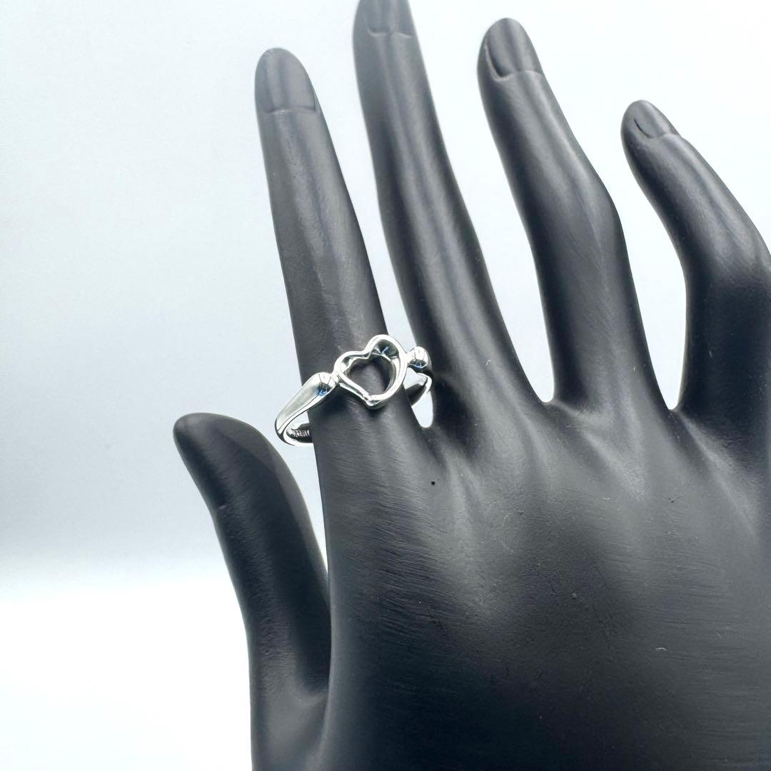 らいち【TIFFANY&Co】鏡面仕上げ　オープンハート リング　14号