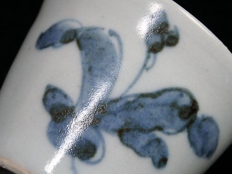 古伊万里　草花の図　猪口　江戸中期　D860AS-fbcm