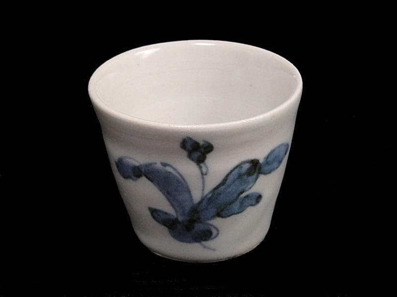 古伊万里　草花の図　猪口　江戸中期　D860AS-fbcm