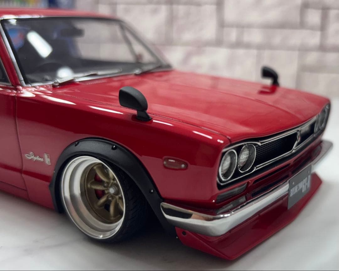 1/18イグニッションモデル ハコスカGTRワタナベ深リムカスタム　レッド