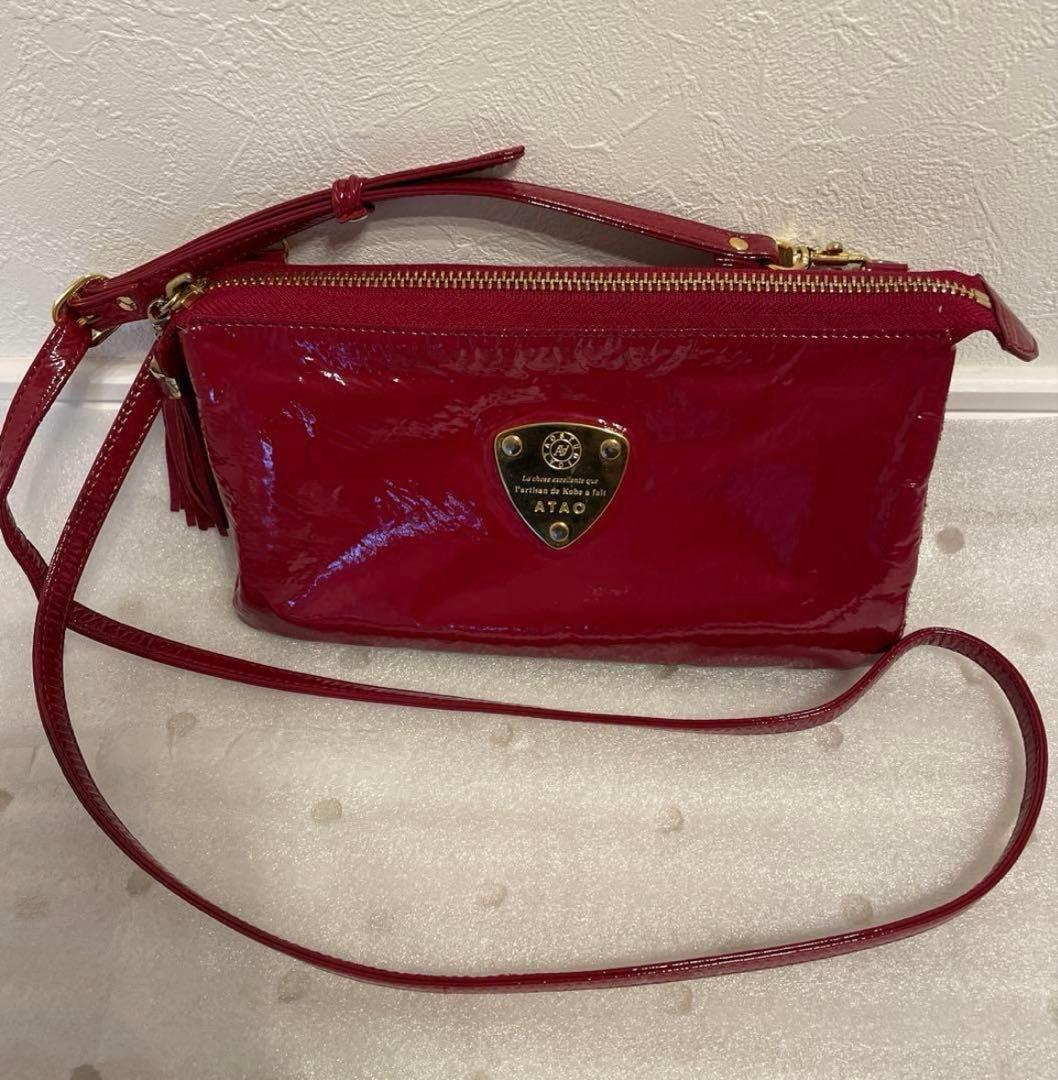 ATAO アタオ ブーブー ショルダーポシェット 財布 斜め掛け レッド 正規品
