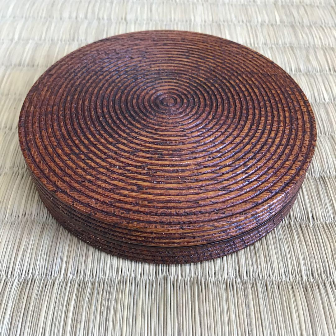 茶道具　香合　糸目丸香合　塗師保斎作　共箱　S166KG