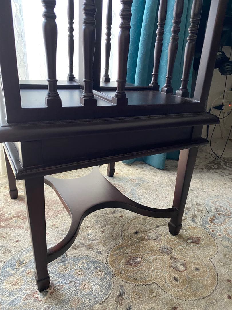 アンティーク風リボルビングブックケース