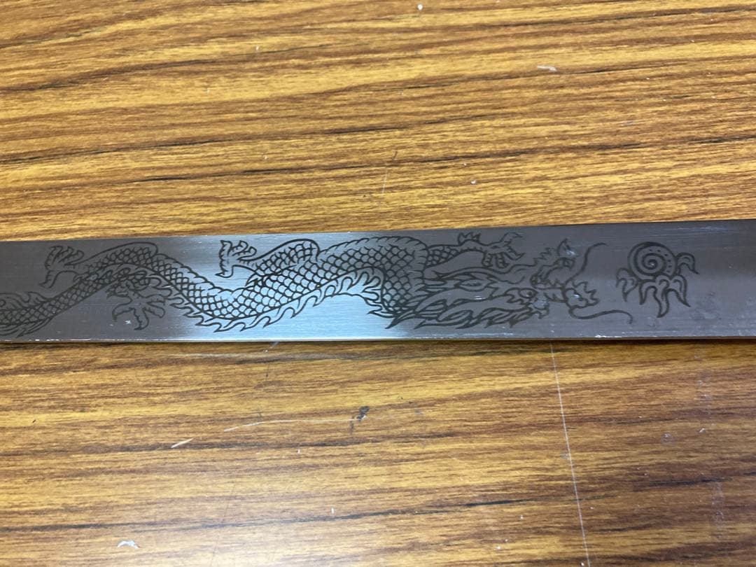 中国 剣 模造刀 鞘付き 全長約98cm 刃渡り約69㎝ 太極剣 昭和レトロ