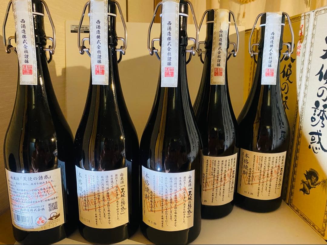 西酒造　天使の誘惑 720ml 5本セット箱あり、未開封