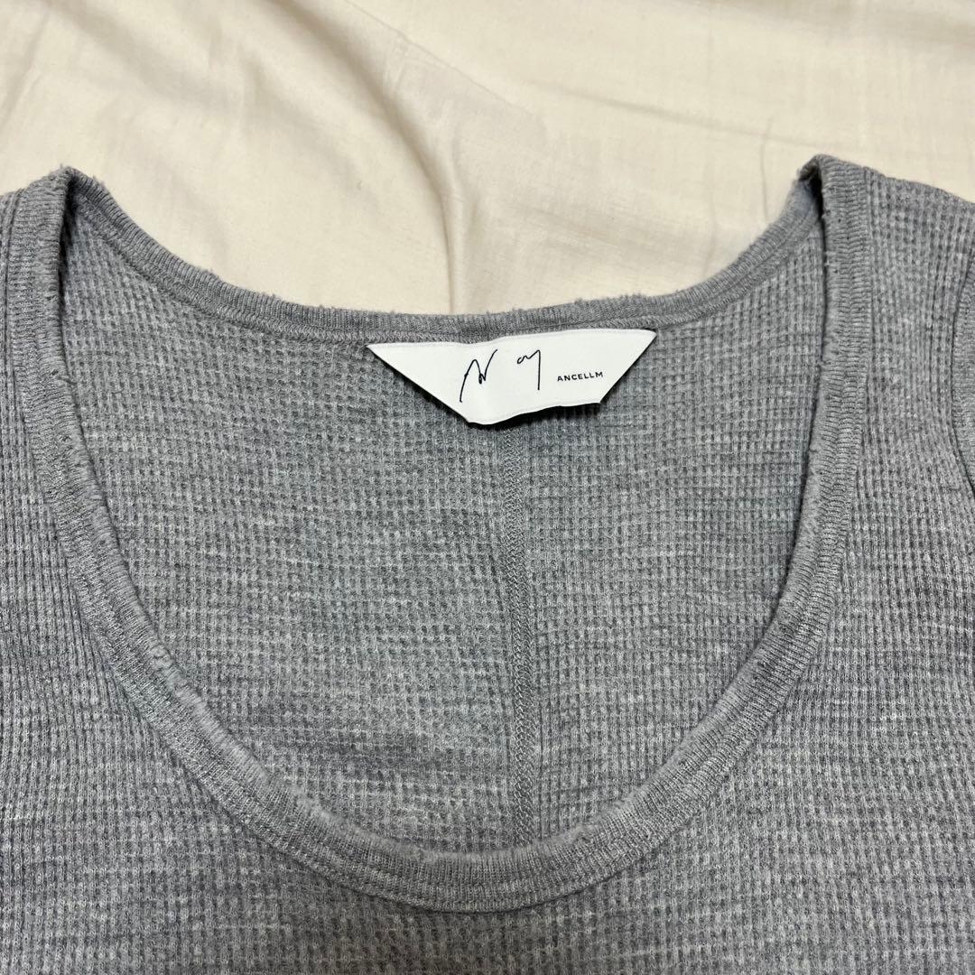 トップス ANCELLM DAMAGE WAFFLE TANK TOP