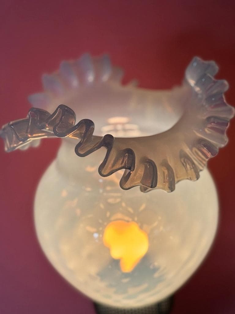 ⑧　希少　ムラーノガラス　ランプシェード　美しい繊細な光