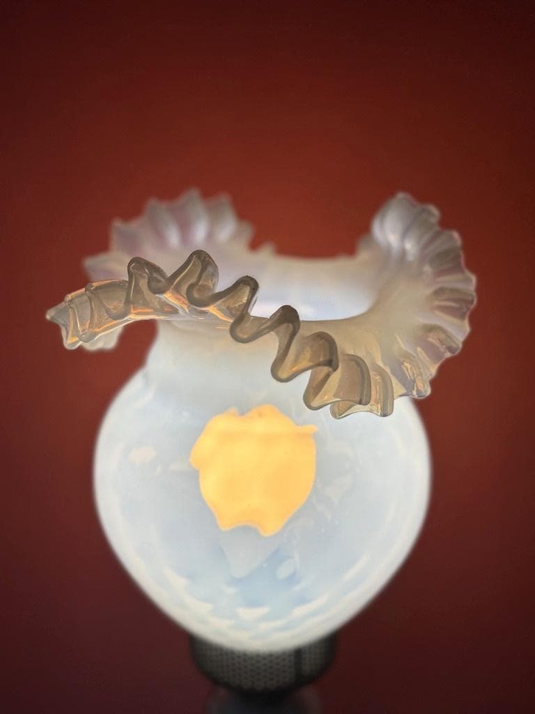 ⑧　希少　ムラーノガラス　ランプシェード　美しい繊細な光