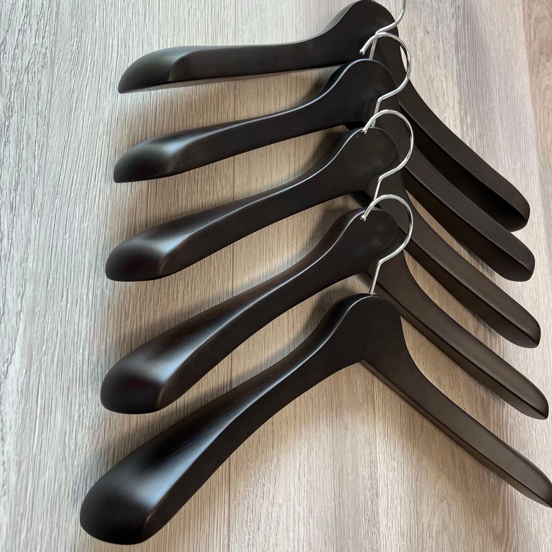セキさま専用　ナカタハンガー　ジャケット用　ダークブラウン　6本セット