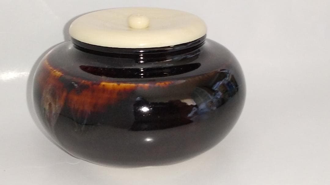 桶谷定一 大海茶入 仕覆 亀甲龍紋緞子 茶道具 共箱 茶入 新品 未使用 保管品