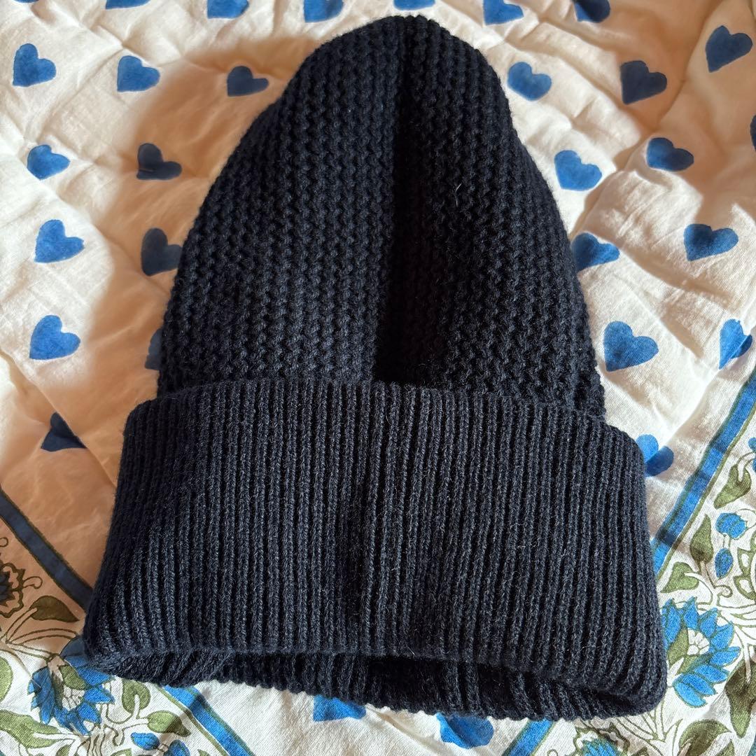 Chanel シャネル　ニット帽　ネイビー