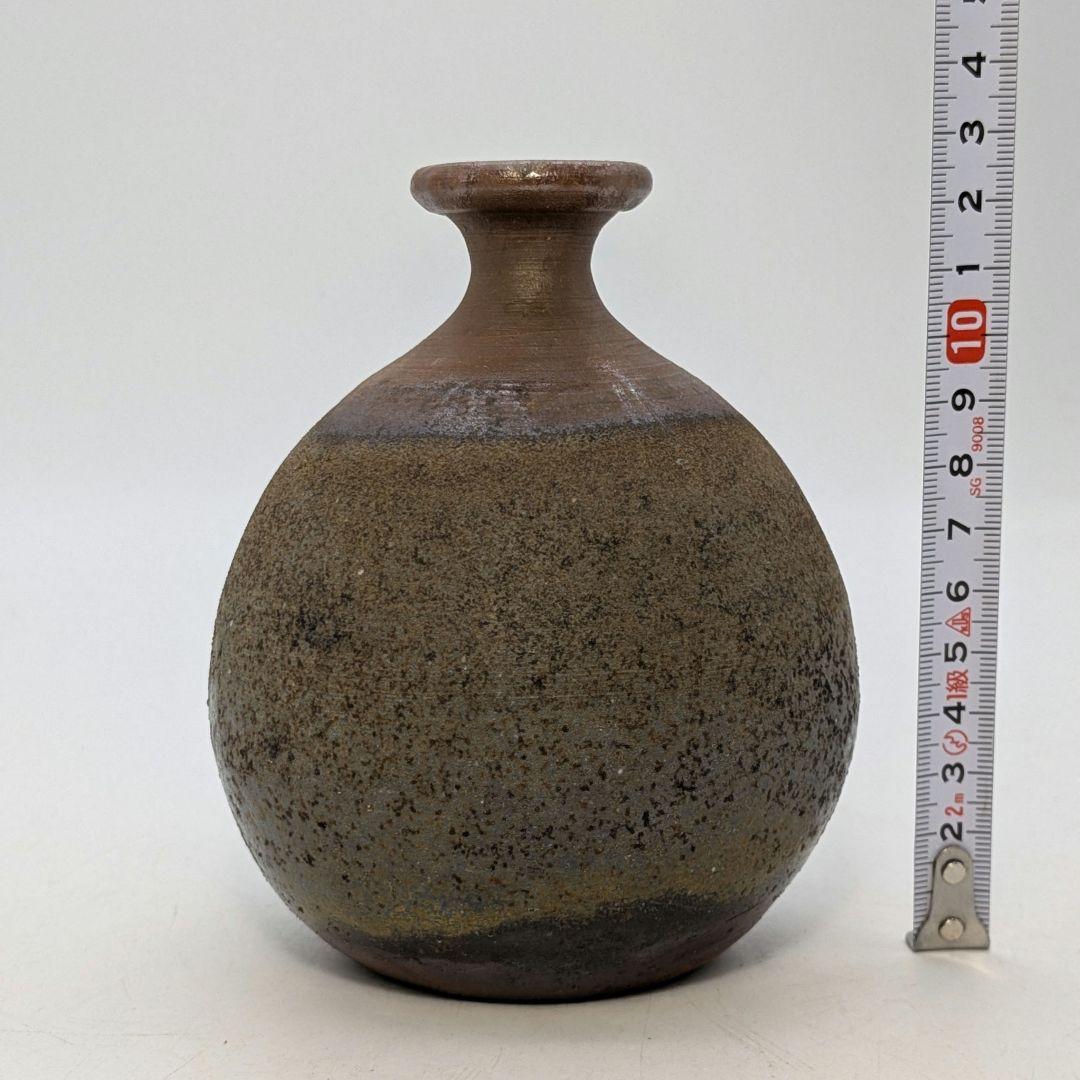 行吉学 備前焼 ゴマ窯変徳利 共箱共布栞 とっくり 酒器 食器 一輪挿し花入