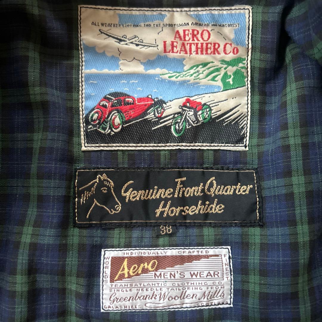 AERO LEATHER ホースハイド ハイウェイマン レザージャケット 38