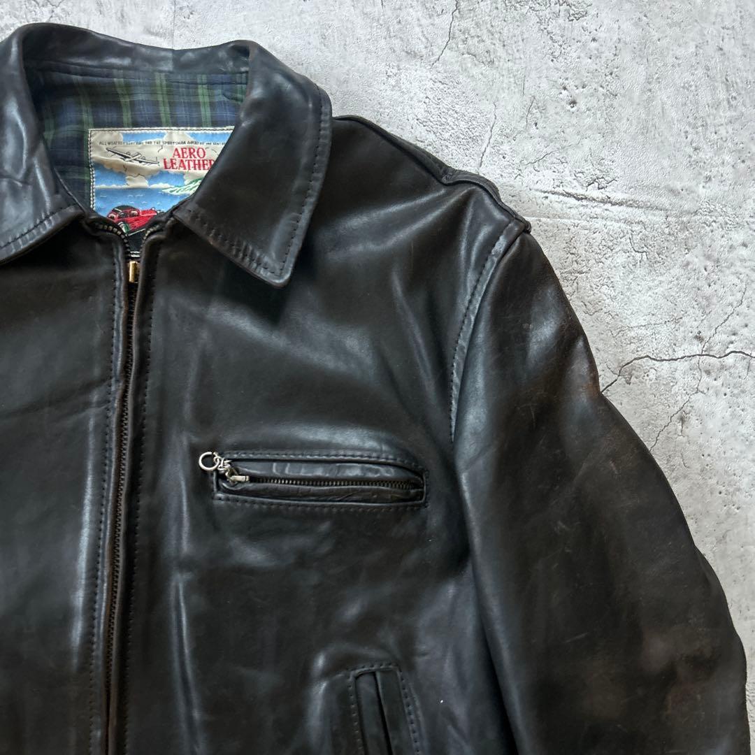 AERO LEATHER ホースハイド ハイウェイマン レザージャケット 38