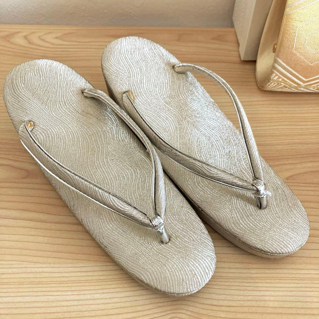 礼装　和装バッグ草履セット　金銀糸　結婚式　入学式　成人式