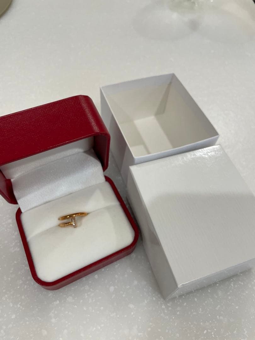 カルティエ ジュスト アンクル ピンクゴールド ダイヤ リング 美品