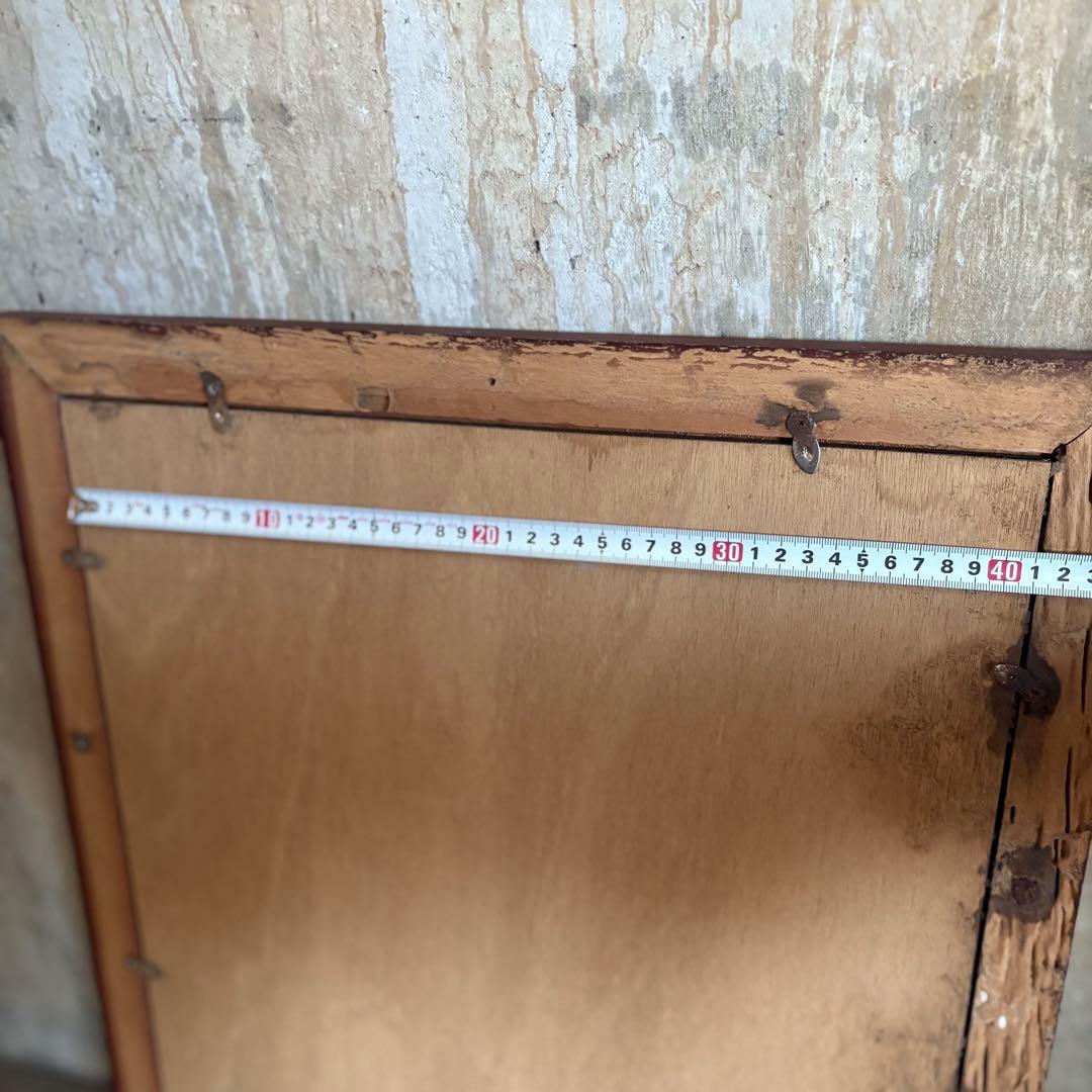 ニューステンドグラスパネル　帆船　ヨット　ヴィンテージ 額装　現状品