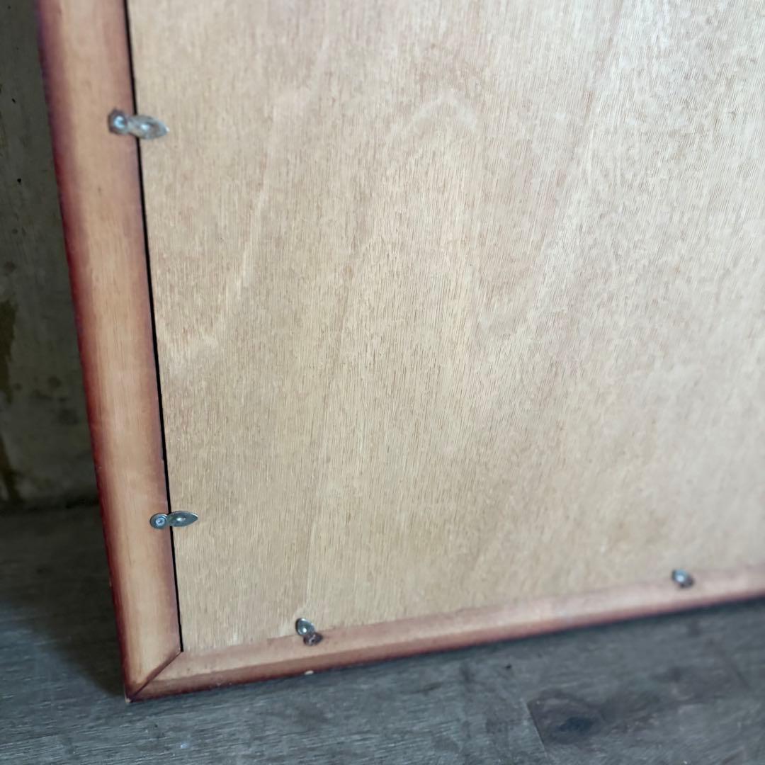 ニューステンドグラスパネル　帆船　ヨット　ヴィンテージ 額装　現状品