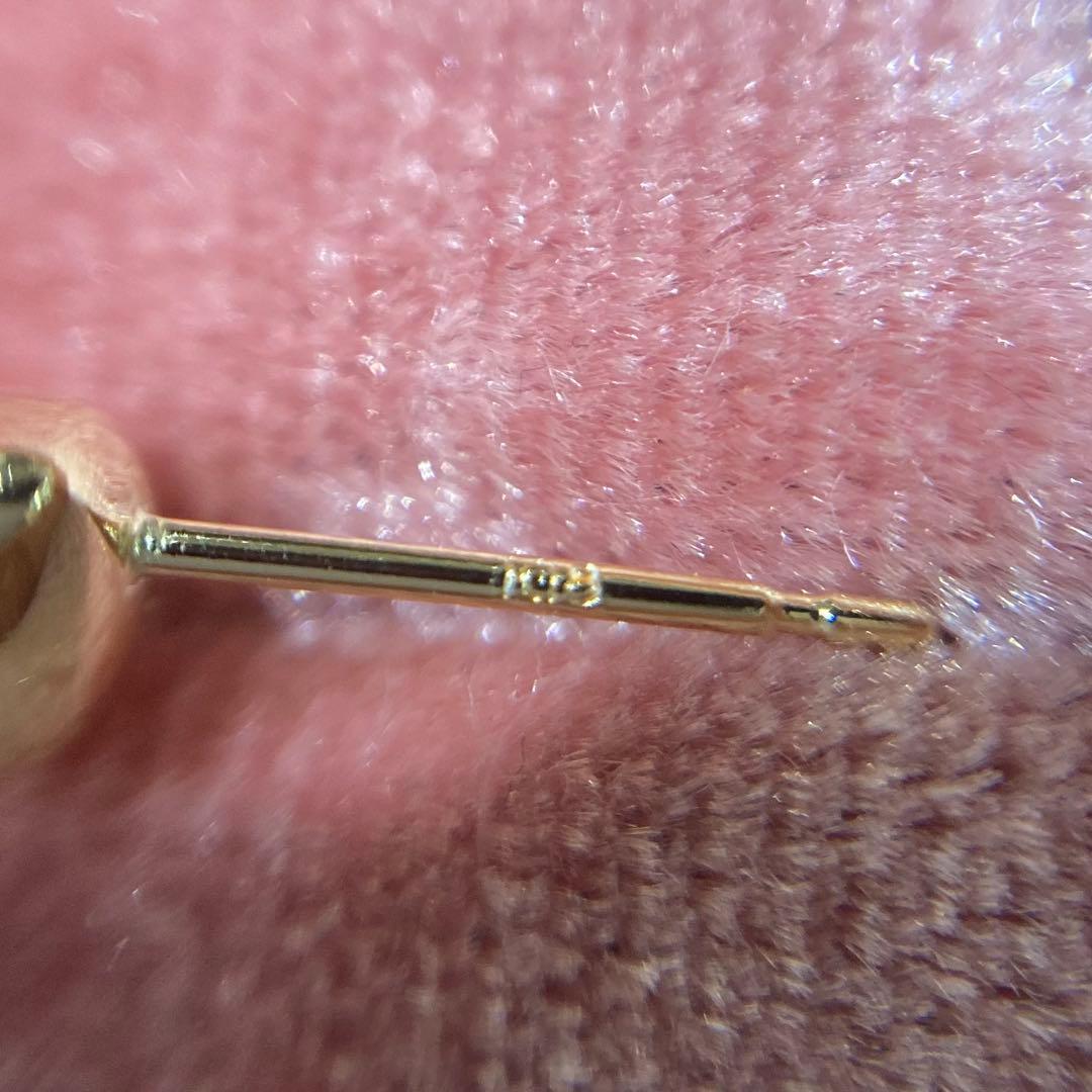 【新品未使用】K18 しずく型　地金ピアス