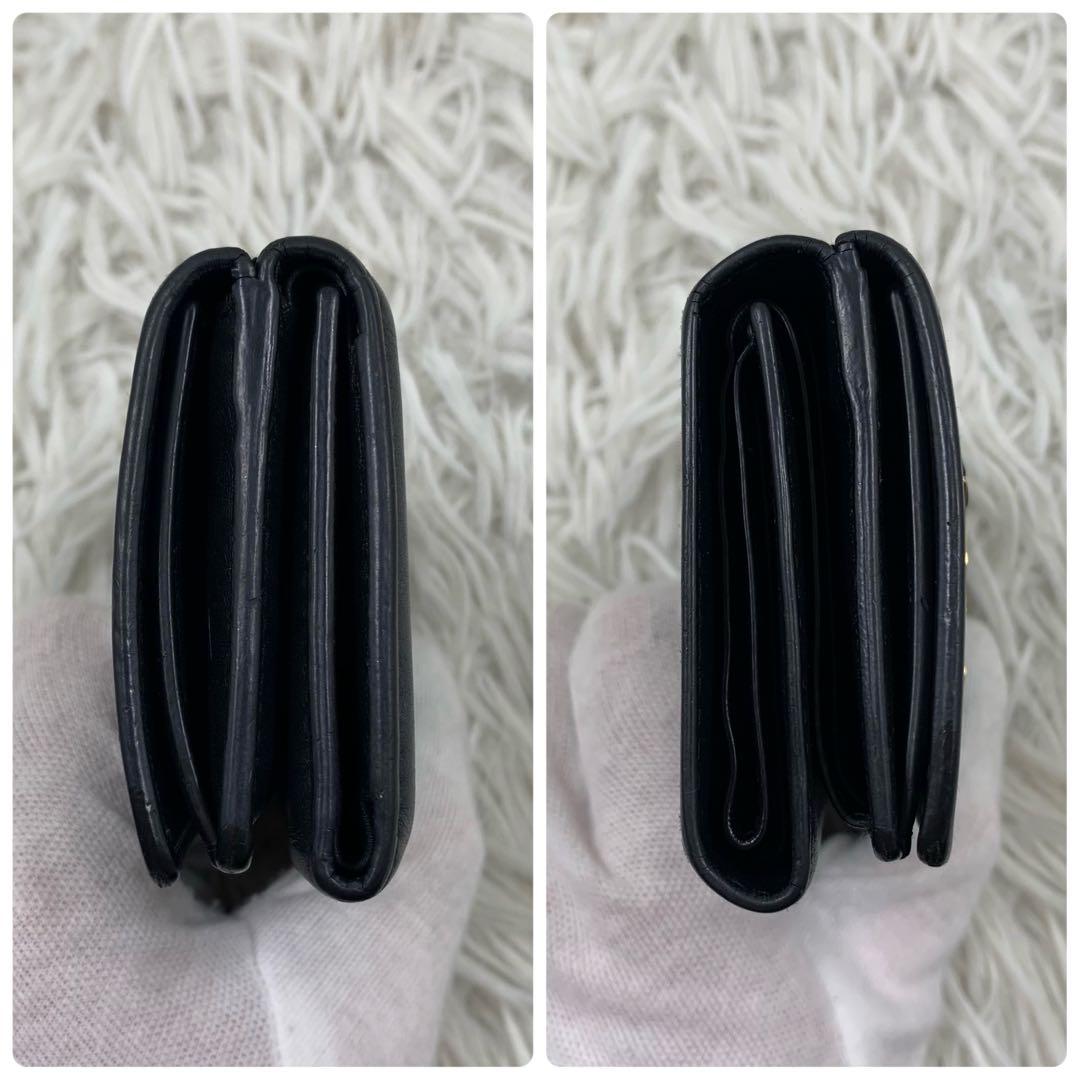 【✨美品✨】 サンローラン 三つ折り財布 オリガミ タイニウォレット ブラック