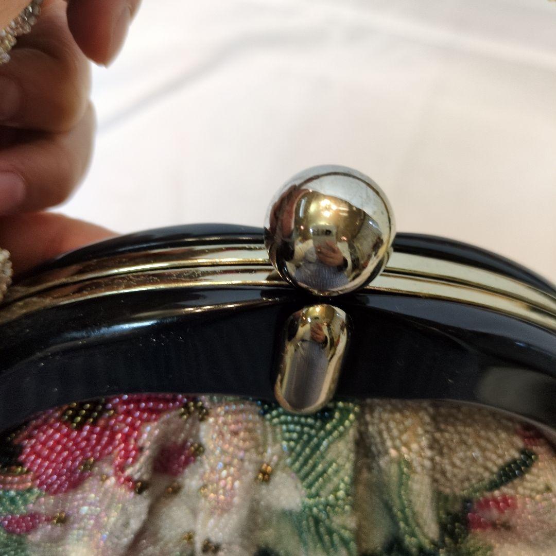 セール【超美品】昭和レトロ 　ビーズバッグ　高級品　パーティーバッグ　年代物