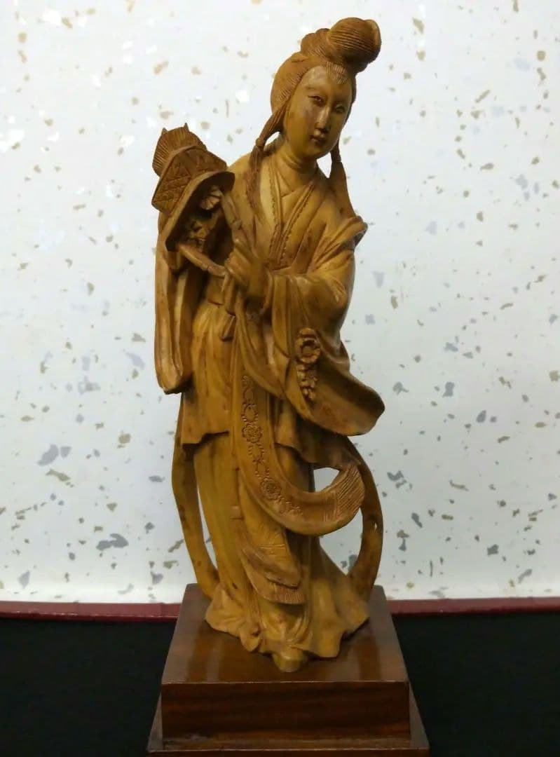 ☆★☆【期間限定特価！古美術 木彫り天女】