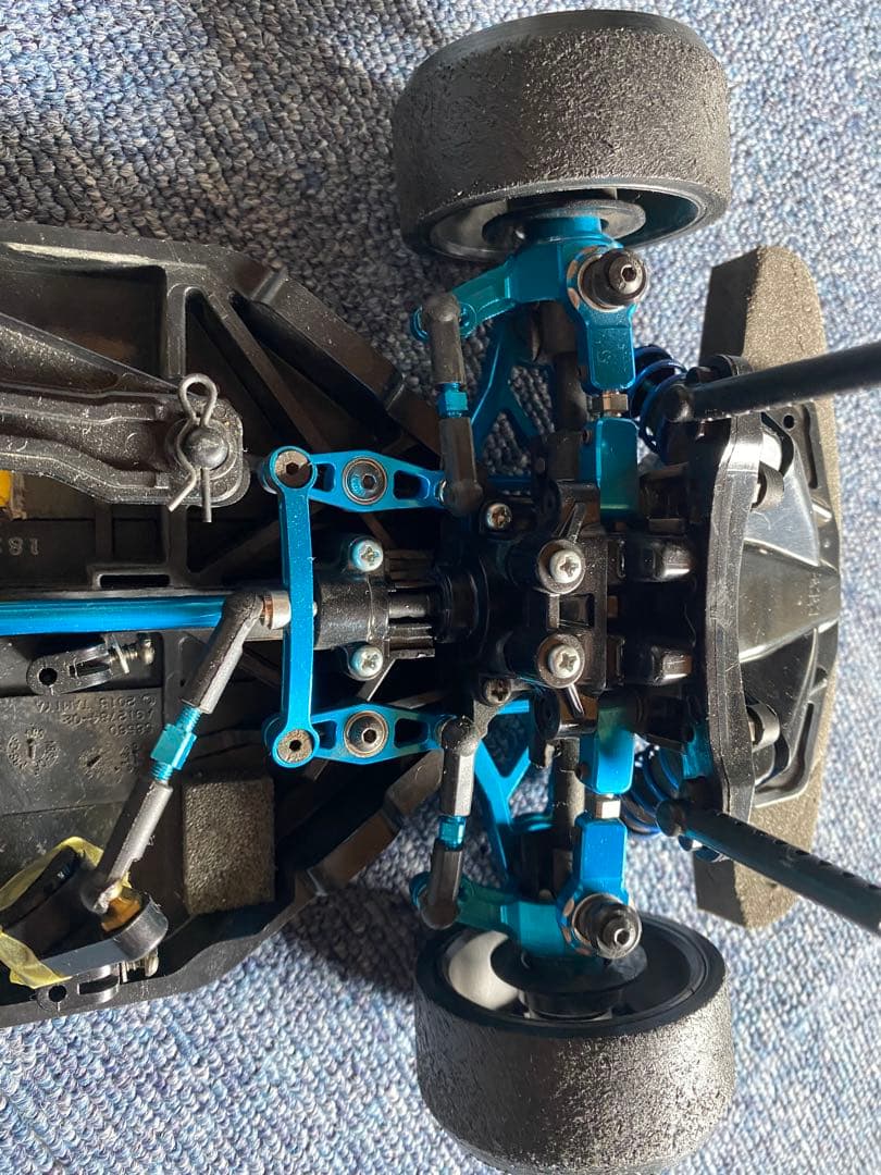 タミヤ TT-02D ドリフトスペック カスタムシャーシ メカレス 青アルミ多数