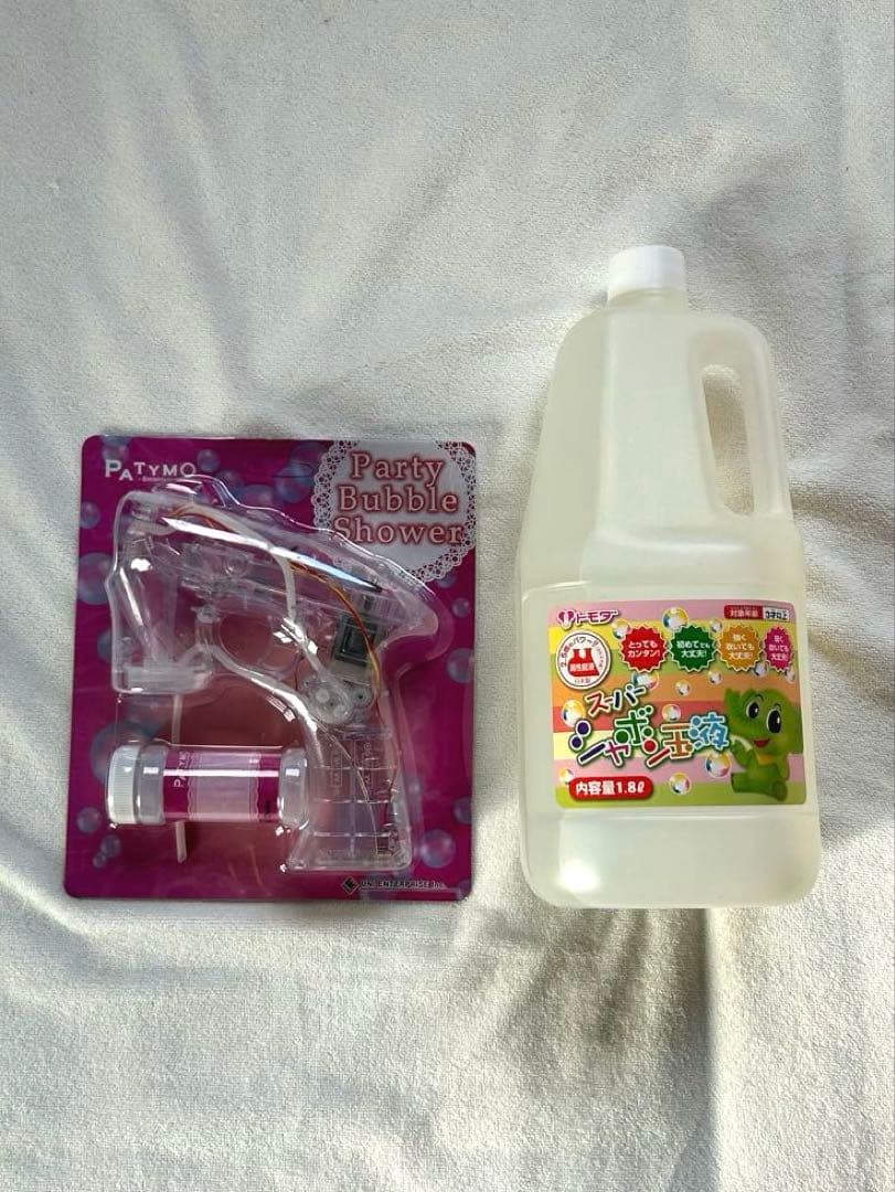 透明バブルガン12個セット　シャボン液付き