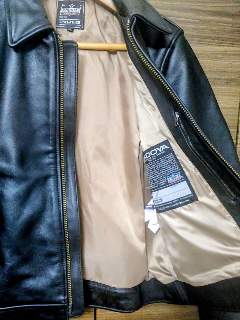 【サイズLL】KADOYA　カドヤ　TCR‐2　レザーシングルライダース