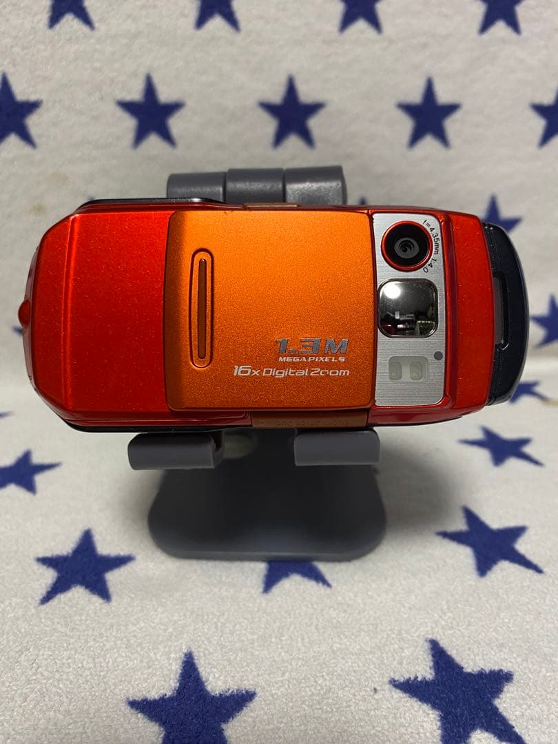 SO505iS オレンジ 回転式 携帯電話