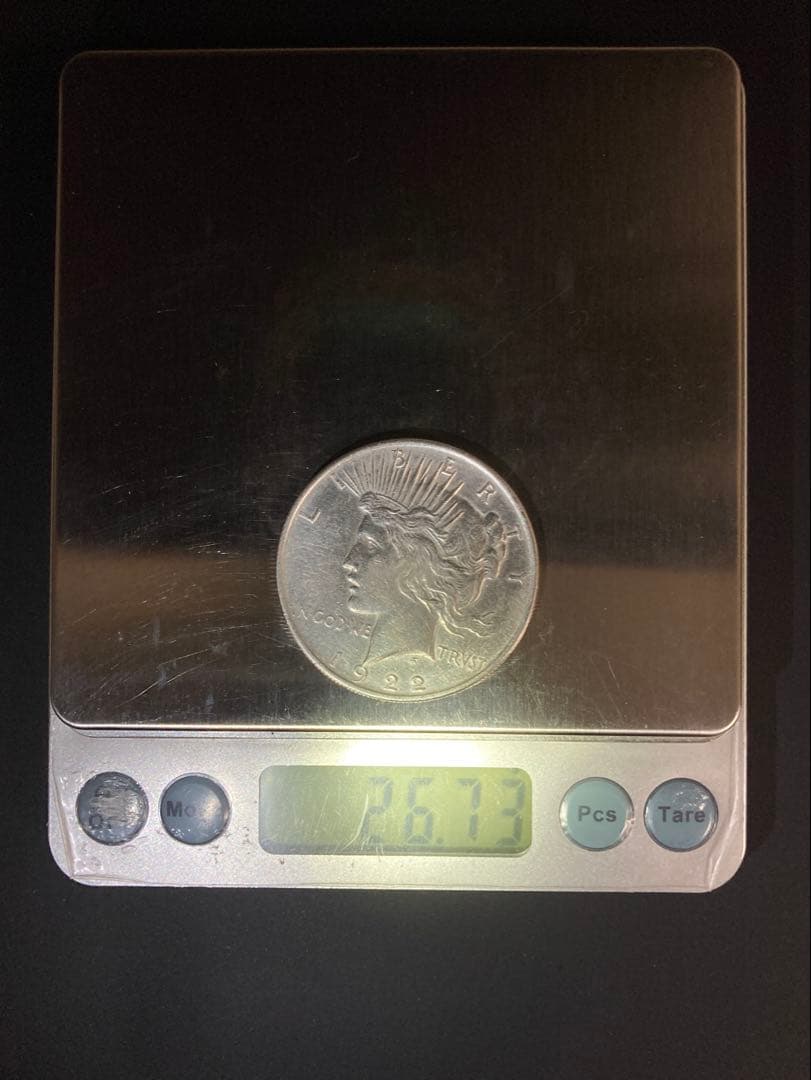 【アメリカ】ピースダラー1ドル銀貨(1922年)