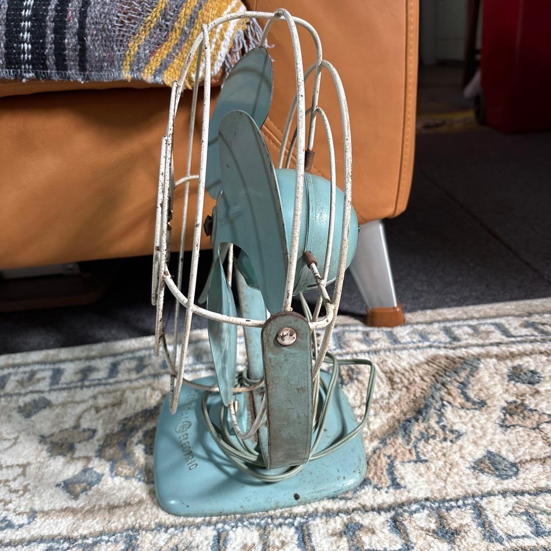 超希少 50s General Electric 扇風機 ライトブルー