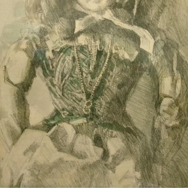 【真作】◆小磯良平『フランス人形』銅版画◆検）東郷青児 高塚省吾 宮永岳彦