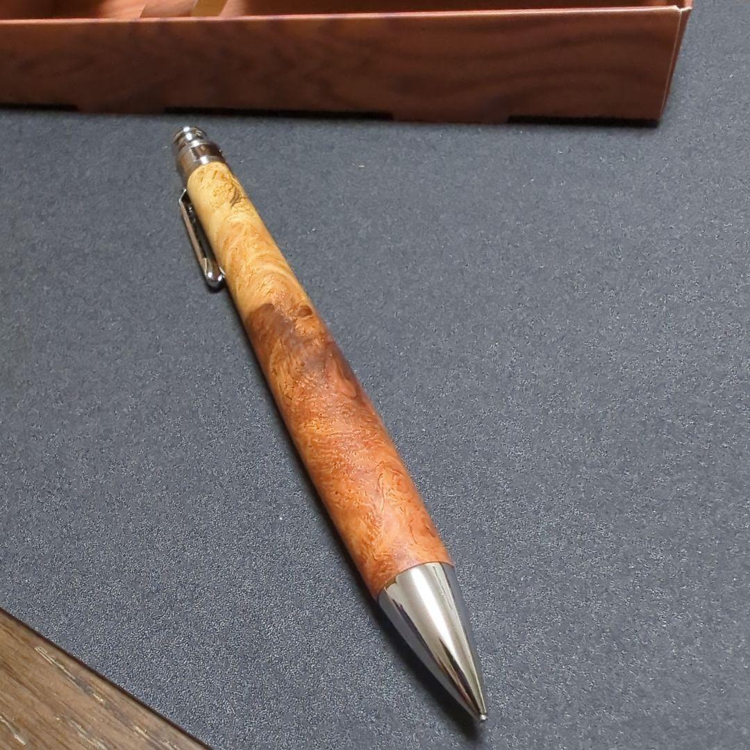 工房楔 花梨紅白(こぶ杢) シャープペン