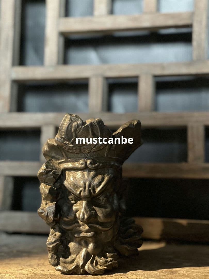 石彫刻怒目金剛 茶室 茶卓 書斎 禅意置物 装飾品 工芸品