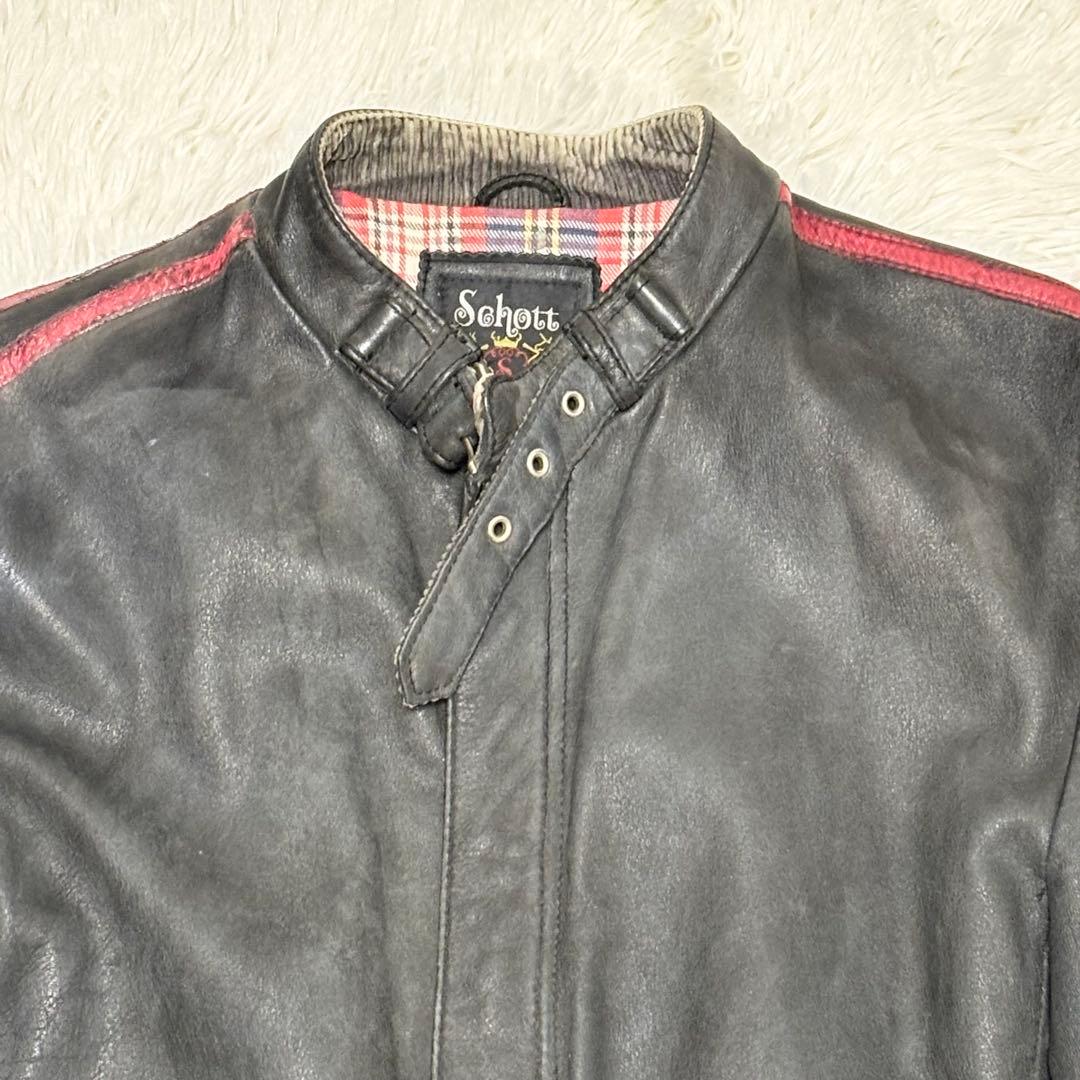 Schott クラシックレザーライダースジャケット　カウレザー　ヴィンテージ